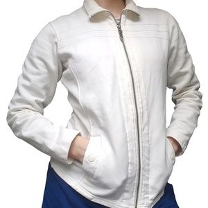 Women's Columbia Jacket Cream Pockets Fleece Lined